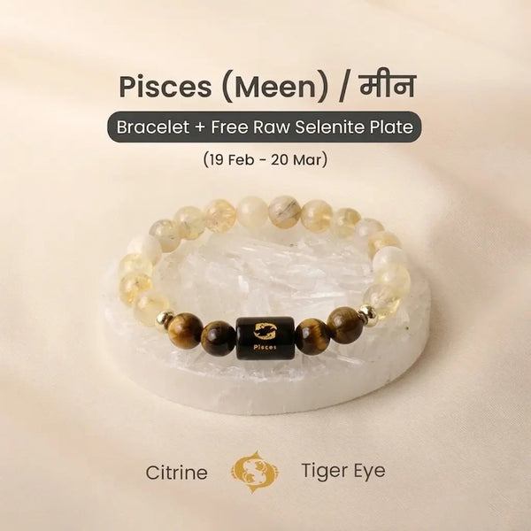 Pisces (मीन राशि) Zodiac Bracelet